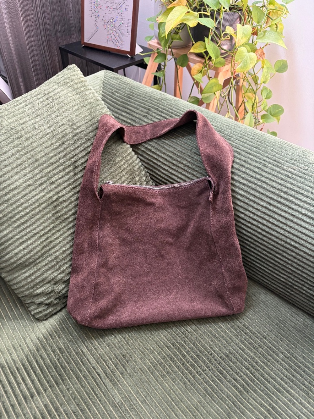 Mango Suede Shoulder Bag